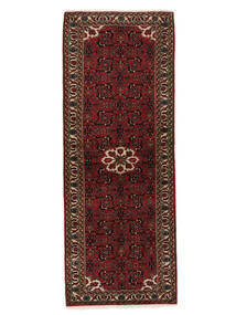 78X205 Tapis D'orient Hosseinabad De Couloir Noir/Rouge Foncé (Laine, Perse/Iran) Carpetvista