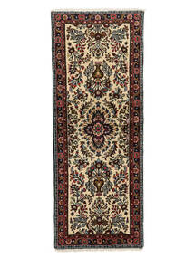 絨毯 マラバン 75X200 廊下 カーペット ブラック/ダークレッド (ウール, ペルシャ/イラン)