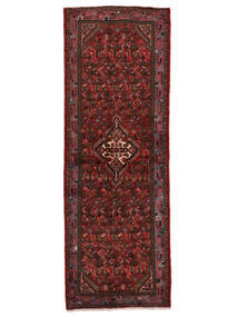79X225 Asadabad Orientalisk Hallmatta Svart/Mörkröd (Ull, Persien/Iran) Carpetvista