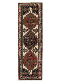  Oriental Ardebil Rug 68X211 Runner
 Black/Dark Red Wool, Persia/Iran Carpetvista