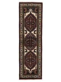  65X213 Ardebil Vloerkleed Tapijtloper Zwart/Bruin Perzië/Iran Carpetvista