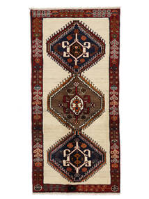 84X175 Ghashghai Teppich Orientalischer Läufer Schwarz/Orange (Wolle, Persien/Iran) Carpetvista