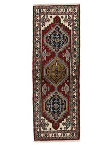  Orientalischer Ardebil Teppich 70X195 Läufer Schwarz/Braun Wolle, Persien/Iran Carpetvista
