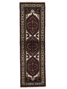  65X220 Ardebil Vloerkleed Tapijtloper Zwart/Bruin Perzië/Iran Carpetvista