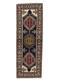  Orientalischer Ardebil Teppich 70X200 Läufer Schwarz/Braun Wolle, Persien/Iran Carpetvista