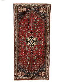 80X164 絨毯 オリエンタル アバデ ブラック/ダークレッド (ウール, ペルシャ/イラン) Carpetvista