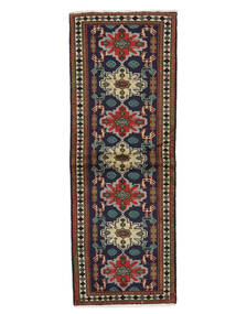  Orientalischer Ardebil Teppich 72X200 Läufer Schwarz/Dunkelrot Wolle, Persien/Iran Carpetvista