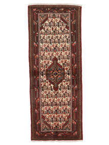  Orientalsk Asadabad Tæppe 81X210Løber Sort/Mørkerød Uld, Persien/Iran Carpetvista