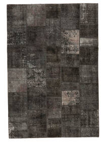 絨毯 パッチワーク 204X300 ブラック/茶色 (ウール, ペルシャ/イラン)