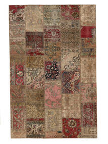 199X307 絨毯 パッチワーク モダン 茶色/ブラック (ウール, ペルシャ/イラン) Carpetvista