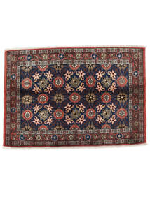  Persischer Varamin Teppich 67X97 Schwarz/Dunkelrot (Wolle, Persien/Iran