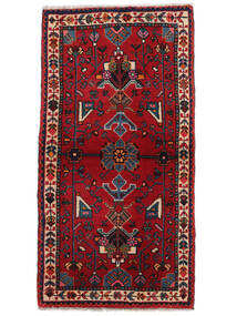 絨毯 ペルシャ アサダバード 57X110 ダークレッド/ブラック (ウール, ペルシャ/イラン)
