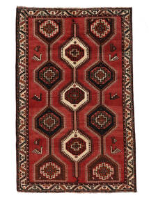  Shiraz Χαλι 163X250 Περσικό Μαλλινο Μαύρα/Σκούρο Κόκκινο Carpetvista