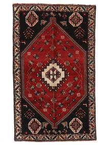 153X256 絨毯 オリエンタル シラーズ ブラック/ダークレッド (ウール, ペルシャ/イラン) Carpetvista