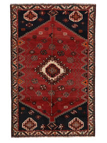 163X255 Alfombra Shiraz Oriental Negro/Rojo Oscuro (Lana, Persia/Irán) Carpetvista