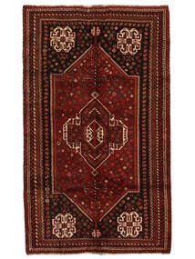  Persischer Ghashghai Teppich 155X250 Schwarz/Dunkelrot (Wolle, Persien/Iran)
