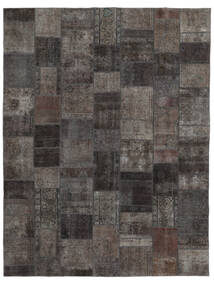  Persischer Patchwork Teppich 307X404 Schwarz/Braun Großer (Wolle, Persien/Iran)