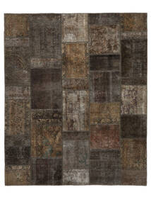 Patchwork Rug 206X245 Black/Brown Wool, Persia/Iran Carpetvista