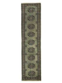  Orientalisk Pakistan Bokhara 3Ply 81X317 Hallmatta Svart/Mörkgrön Ull, Pakistan Carpetvista