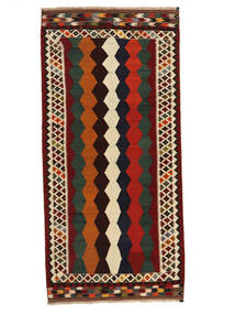  Kilim Vintage Tapete 129X271 Vintage Persa Lã Preto/Vermelho Escuro Pequeno Carpetvista