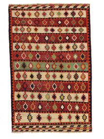 Dywan Kilim Vintage 142X224 Ciemnoczerwony/Pomarańczowy (Wełna, Persja/Iran)