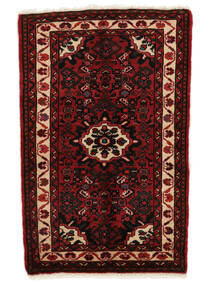 絨毯 ペルシャ ホセイナバード 67X107 ブラック/ダークレッド (ウール, ペルシャ/イラン)