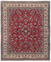 214X258 Tapis Sarough Fine D'orient Rouge Foncé/Noir (Laine, Perse/Iran)