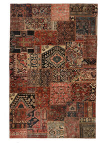 196X303 Patchwork Teppich Moderner Braun/Schwarz (Wolle, Persien/Iran) Carpetvista