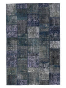  Persischer Patchwork Teppich 202X306 Schwarz/Dunkelgrau (Wolle, Persien/Iran)