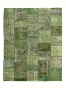 206X258 Tapete Patchwork Moderno Verde Escuro/Verde (Lã, Pérsia/Irão) Carpetvista