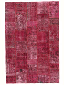 200X304 Patchwork Teppich Moderner Dunkelrot/Weiß (Wolle, Persien/Iran) Carpetvista