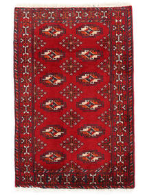 Tapis Turkaman 59X88 Rouge Foncé/Noir (Laine, Perse/Iran)