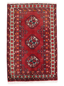 Tapis Persan Turkaman 55X85 Rouge Foncé/Noir (Laine, Perse/Iran)