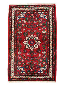  Oriental Hamadan Rug 68X106 Dark Red/Black Wool, Persia/Iran Carpetvista
