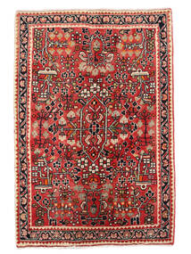 Asadabad Rug 70X104 Dark Red/Black Wool, Persia/Iran Carpetvista