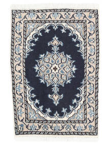  Persischer Nain Teppich 40X60 Schwarz/Dunkelgrau (Wolle, Persien/Iran)