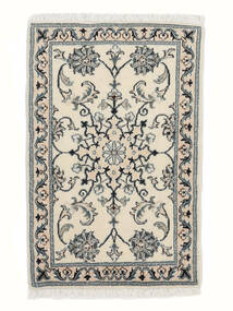 59X90 絨毯 オリエンタル ナイン ホワイト/ダークグレー (ウール, ペルシャ/イラン) Carpetvista
