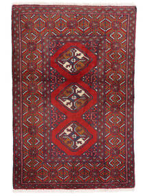 57X87 Tapis D'orient Turkaman Rouge Foncé/Noir (Laine, Perse/Iran) Carpetvista