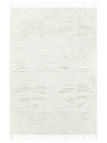  240X340 Geometric Shaggy Rug Large Cruz - Cream White