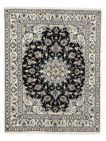 153X194 絨毯 オリエンタル ナイン ブラック/ダークグレー (ウール, ペルシャ/イラン) Carpetvista