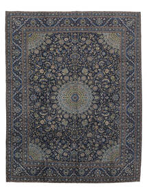  Persian Keshan Fine Rug 305X388 Black/Dark Grey Large (Wool, Persia/Iran)