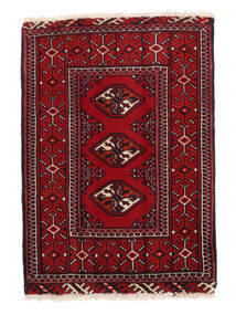 Turkaman Vloerkleed 63X91 Donkerrood/Zwart Wol, Perzië/Iran Carpetvista