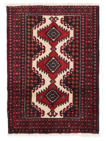 63X87 Dywan Beludż Orientalny Czarny/Ciemnoczerwony (Wełna, Persja/Iran) Carpetvista