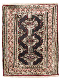 60X78 絨毯 オリエンタル トルクメン ブラック/茶色 (ウール, ペルシャ/イラン) Carpetvista