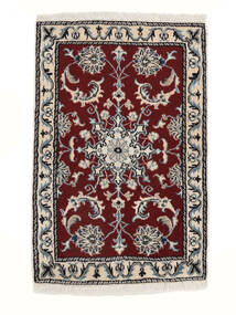 58X88 絨毯 オリエンタル ナイン ホワイト/ブラック (ウール, ペルシャ/イラン) Carpetvista