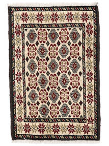 63X91 Belutsch Teppich Orientalischer Schwarz/Beige (Wolle, Persien/Iran) Carpetvista