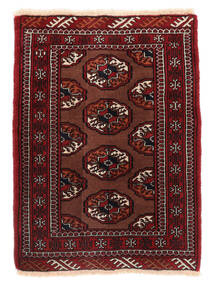 58X78 Turkaman Teppich Orientalischer Schwarz/Dunkelrot (Wolle, Persien/Iran) Carpetvista