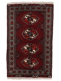  Perzisch Turkaman Vloerkleed 61X96 Zwart/Bruin (Wol, Perzië/Iran)