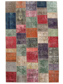 199X309 Patchwork Teppich Moderner Dunkelgelb/Braun (Wolle, Persien/Iran) Carpetvista