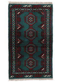  Oosters Turkaman Vloerkleed 60X100 Zwart/Donkerrood Wol, Perzië/Iran Carpetvista